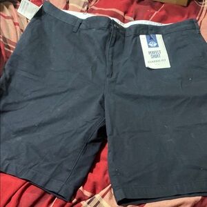 Dockers Blue Flat Front Shorts Casual Style (530)